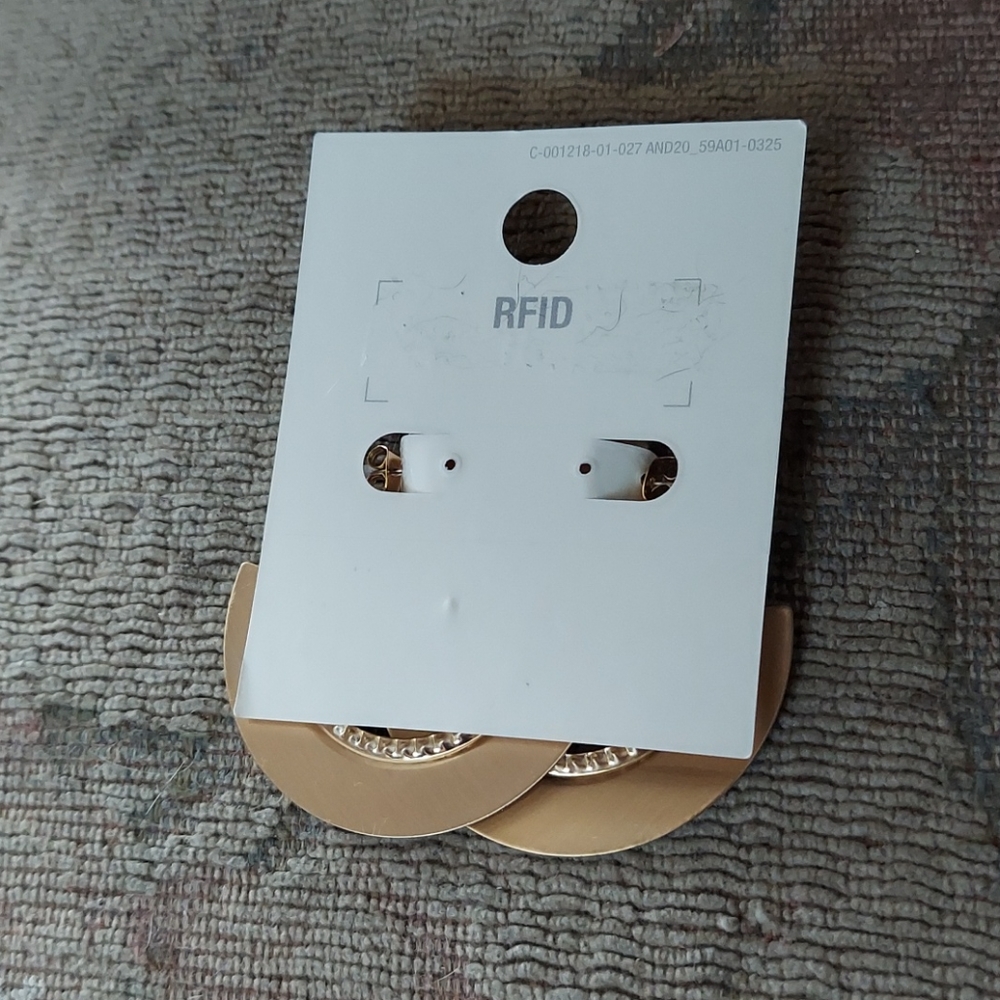 Glass and Gems Brushed Hoop and Statement Earrings - Picture 3 of 4